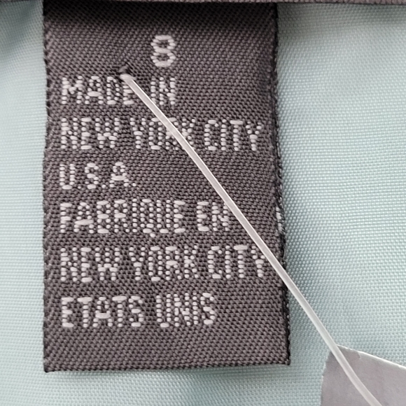 Ladies Silk Blazer Open Front ~flaw~ Seafoam Green Satin NEW Lafayette 148 NY - Picture 10 of 14